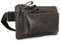 Fa.Volmer ® Bauchtasche/Gürteltasche/Hüfttasche in Echt-Leder für Damen und Herren | schwarz oder braun | Verstellbarer Gurt bis 118 cm (Basaltgrau Glattleder)