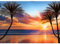 Bowetile 5D Paysage Diamond Painting Kit Complet DIY, Peinture Diamant Adulte Plage, Point de Croix Strass Cristal Pour Décoration Murale 40x30 cm