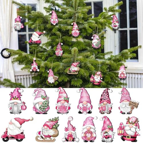 NZDFH 24pc Weihnachtsdeko Holz Set Geschenk Dekoration Anhänger Weihnachtsbaum Kamin Fenster Anhänger Weihnachten Party Supplies Weihnachtsbaumschmuck Weihnachtsdeko Innen Kamin Deko Weihnachten