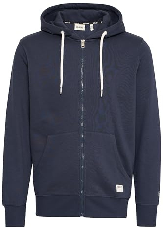 !Solid SDChali Herren Sweatjacke Zipper Sweater mit Kapuze Kordelzug Kängurutasche Rippbündchen Label-Details Regular fit, Größe:3XL, Farbe:Insignia Blue (194010)