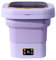 Lavadora Portátil De 9 L, Pesa 2 Kg Lavadora Y Secadora Plegable, Mini Lavadora, Pequeña Lavadora Inteligente con 3 Modos De Limpieza para Ropa Interior, Apartamentos, Camping, RV, Viajes Purple