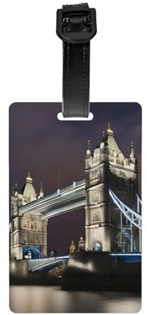 Tower Bridge in London – bedrucktes PVC-Gepäcketikett mit Handschlaufe Reiseschutz für den täglichen Gebrauch
