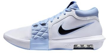 Nike Herren Lebron Witness VIII Basketballschuh, White/Aluminium/Thunder Blue, 45 EU