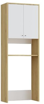 Vente-unique - Waschmaschinenmöbel Worika Holz Naturfarben Hell, Weiß 65