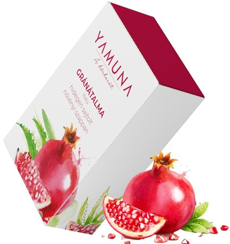 YAMUNA NATURAL BEAUTY Naturseife Naturkosmetik aus Ungarn Kaltgepresste Seifen- Pflegt sanft die Haut und hinterlässt ein erfrischendes Gefühl. Ideal für alle Hauttypen!(Granatapfel)