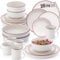SÄNGER Bombay Ivory | Kombiservice 20 teilig, Steingut Geschirr 4 Personen, 4x Speiseteller 4x Dessertteller 4x Schalen 4x Pastateller 4x Kaffeebecher, Teller Set modern | VALUE COLLECTION