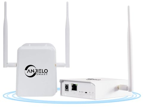 WiFi HaLow Dual Band Wireless Bridge,1km Long Distance Powerful,2.4GHz & 5.8GHz PTP PTMP Outdoor WiFi Extender,IEEE 802.11ah Antenna Wifi Range Transmission Faster Speed (1 V 1)