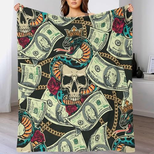 GDEKCIEAS Geld, Go My Home Kuscheldecke 3D Muster Decke Flauschig Sherpa Decke Kinderdecke Geburtstag Witzige Geschenke Maschinenwaschbar Hochdekorativ Wohnzimmer 60x80inch(150x200cm)