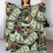 GDEKCIEAS Geld, Go My Home Kuscheldecke 3D Muster Decke Flauschig Sherpa Decke Kinderdecke Geburtstag Witzige Geschenke Maschinenwaschbar Hochdekorativ Wohnzimmer 60x80inch(150x200cm)