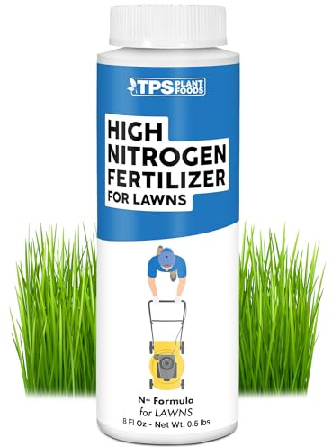 High Nitrogen Fertilizer for Lawns – Liquid Lawn Food for Thick Turf Growth & Deep Green Color, 8 oz