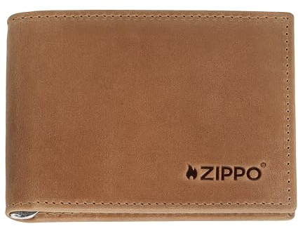 Zippo Leather Wallet for Men and Women RFID Protection Carbon Look Black