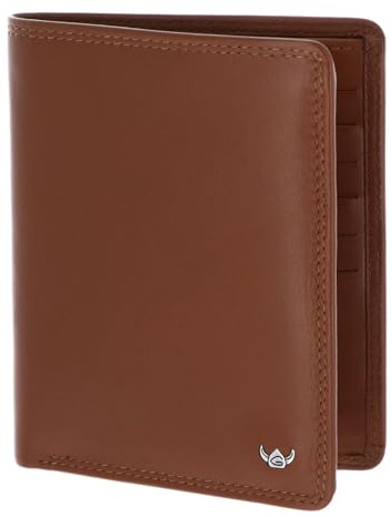 Golden Head Leder Kartenetui Polo RFID Protect Scheintasche ohne Münzfach 1328 Cognac braun