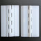 Caterpillar Red Modern White Acrylic Continuous Piano Hinges, 2 Pack, 75mm x 45mm, Polished Finish