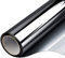 FILMGOO Fensterfolie Spiegelfolie Selbstklebend Sichtschutz Wärmeisolierung Sonnenschutzfolie Nicht klebend Fenstertönung Anti-UV Folie für Zuhause oder Büro Wohnzimmer (Schwarzes Silber, 60 x 200 cm)