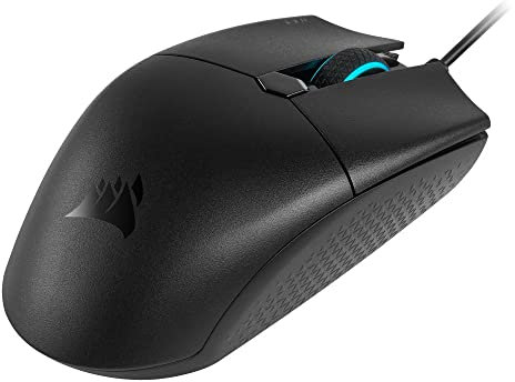 Corsair KATAR Pro Souris de Jeu Ultra légère – Souris FPS/MOBA, Forme symétrique, capteur Optique 12 400 DPI, 6 Boutons programmables, Plug-and-Play, rétroéclairage RVB, pour poignées à Griffes et