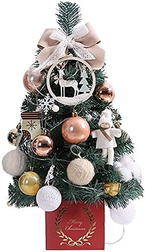 llxyzrzbhd Albero di Natale Moderno Albero di Natale Bianco Ornamento da scrivania per Camera da Letto in Pino di Natale da Tavolo Artificiale 909(Color:Beige)