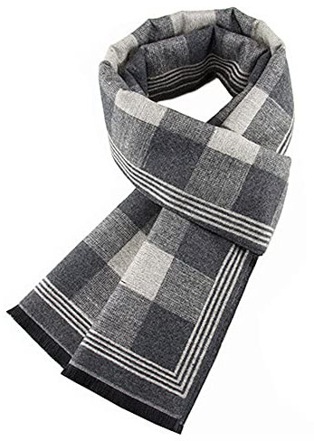 Ueither Herren Weich Warm Herbst und Winter Schal Komfortabel Eleganter Tartan Schals (180cm x 30cm, Farbe 47)