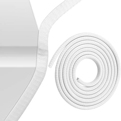 comfleep Car Door Edge Guards,No Adhesive U Shape Rubber Edge Ttrim Door Guard For Most Cars (White, 14.8FT)