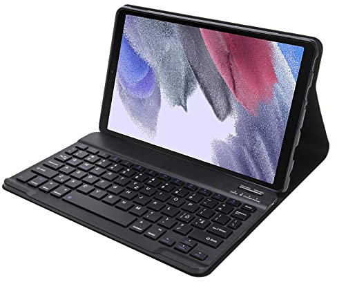 Bueuwe Funda con teclado para Samsung Galaxy Tab A7 Lite 8.7 Modelo (SM-T225/T220), parte trasera de TPU suave con teclado Bluetooth desmontable magnético, color negro 2