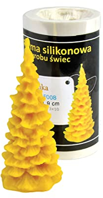 Kerzengießform Weihnachtsbaum groß Kerzenform Silikonform für Bienenwachs Kerzen herstellen