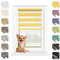 MARDOM Rollos für Fenster Ohne Bohren, Duo Rollo Tag und Nacht, Rollo Ohne Bohren, Doppelrollo Klemmfix Ohne Bohren, Fensterrollo Innen, Jalousien (Gelb, 42.5x140 cm (Stoffbreite: 38.5)