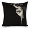JPSilver Lina Cavalieri - Federa per cuscino in cotone e lino, decorativa, quadrata, con occhio personalizzato, include solo federa, 45 x 45 cm (H31)