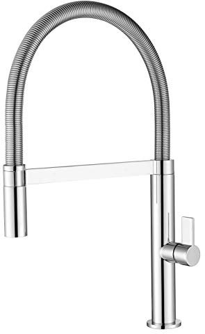 Mice - Grifo de cocina, monomando para fregadero extraíble flexible con teleducha salida de agua (chorro y lluvia) - Cromado - Imex GCE011