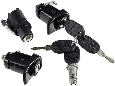 KIT SERRATURE PORTE DX- SX + COFANO Posteriore + CILINDRETTO AVVIAMENTO con 4 CHIAVI per PANDA 141 dal 1986 al 2003-85/104