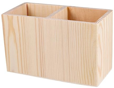 Ciieeo Contenitore in Legno Portapenne Astuccio Per Cancelleria Organizer Per Penne Spesso E Solido Per Scrivania Vaso in Legno