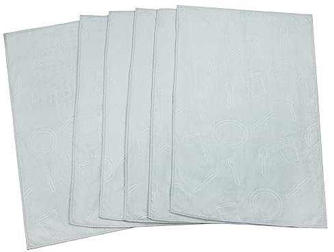 Aqua Clean Kristall Geschirrtücher mit Prägemotiv 6tlg. (Besteck, Mint)