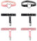 ATBUSS Lot de 4 jarretières de Cuisse en Cuir Punk avec 2 Colliers Punk, chaînes de Jambe réglables, jarretières Punk en cœur, Colliers Gothiques en Cuir pour Femmes, Filles (Noir, Rose)
