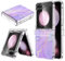 Doeshine Coque pour Samsung Galaxy Z Flip 5, Protection Pliante Charnière, Téléphone Portable Ultra Mince en Peinte Brillante, Housse Bumper Antichoc avec Protecteur d’Ecran Avant Intégré (Violette)