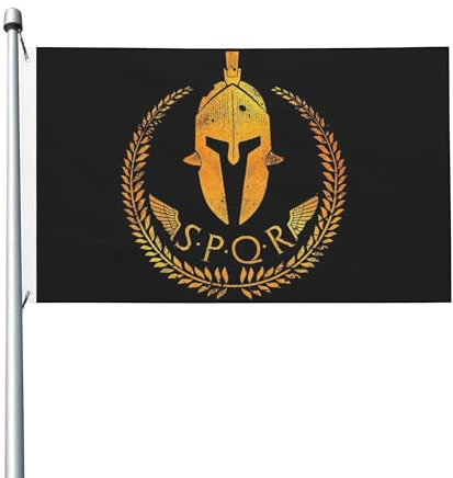 SPQR Flagge, Gartenflagge, Outdoor-Flagge, Banner, Breeze-Flagge, Hausflaggen, 90 x 150 cm