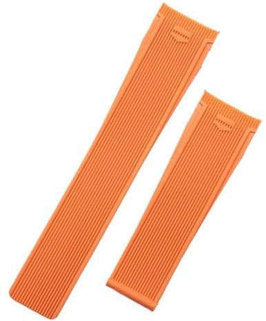 YEAHSO 24 mm wasserdichtes Uhrenarmband aus weichem Gummi und Silikon, kompatibel mit Tag Strap HEUER Grand Carrera Aquaracer Armband mit Faltschließe (Color : Orange, Size : 24MM_Without Buckle)