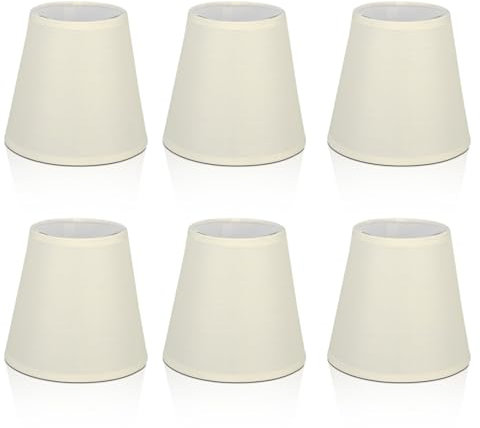 Pantallas De Lámpara Pequeñas, 6 Piezas Pantallas De Lámpara Para Lámparas De Mesa Pantalla De Lámpara Blanca Pantallas De Lámpara Que Se Enganchan En La Bombilla Pantallas De Lámpara De Campana Panta