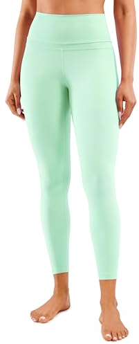 CRZ YOGA Damen Naked Feeling Sport Leggings High Wasit Sporthose Yogahose Blickdicht Lange Yoga Leggins - 64cm Mint-Moment 40