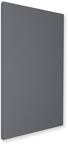 SILENT4® Schallabsorber Wand 114x72x5cm Akustikbild Akustikpaneele aus Akustikvlies, Klettverschluss- & Schraubmontage, messbar verbesserte Raumakustik durch Akustikplatten mit Stoffbezug Dunkelgrau