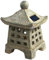 Estatua de jardín de pagoda, estatuas de jardín solar de resina de 8,7 pulgadas, linterna de pagoda impermeable, linterna japonesa decorativa para balcón, jardín, decoración de patio, linterna de pag