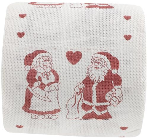 Beaupretty Christmas Toilet Paper Roll Printed Xmas Toilet Tissue Bathroom Decor Festive Holiday Paper