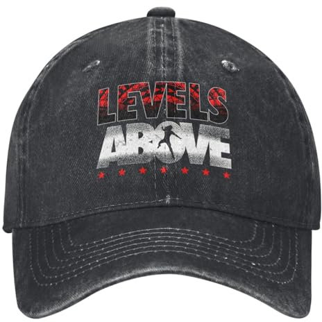 IEINYAUP Levels Above Roman Reigns Cap Männer Frauen Baumwolle Trucker Hut Lerisure Kopfbedeckung Verstellbare Passform Baseballkappe