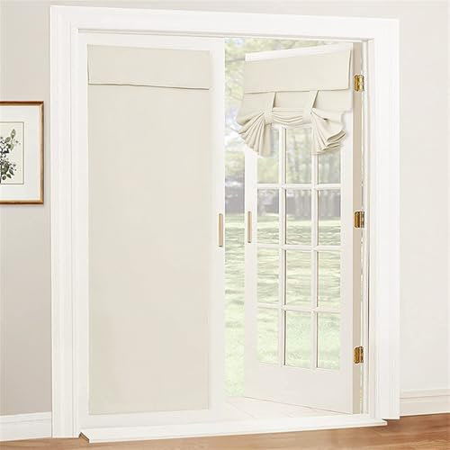 Momooda Rideau de Porte-fenêtre Occultant Thermique Auto-adhésif, Beige, 66x102cm