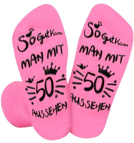 DASHUAIGE Geburtstag Socken Frauen, Geschenk Zum Geburtstag Frau, Geschenk Geburtstag Frau für Frauen (DE/NL/SE/PL, Numerisch, 37, 42, Regular, Regular, 50. Geburtstag)