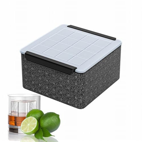 Crystal Clear Ice Cube Tray - 1.7 x 2 in Clear Ice Cube Maker, 16 Clear Ice for Gin Tonic ni Whiskey and Cocktail