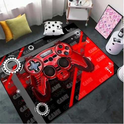 Room Gamer Rug for Living Room Non-Slip Gaming Rug Graffiti Gaming Carpet for Bedroom Game Room Rug Decor Floor Mat 140X200Cm