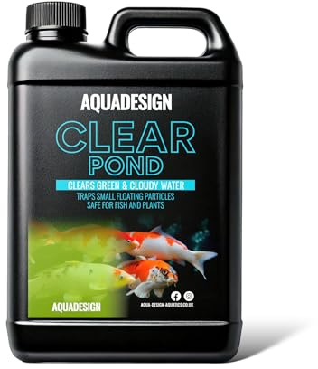 AquaDesign CLEAR POND Water Clarifier 2500ml - Clears Green & Cloudy Water - TREATS 12,500L