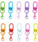 TPZORJX 10pcs Cierres de Langosta Giratorios, Mosquetones Coloridos, Clip para Llavero, Gancho Giratorio de Metal, para Llaves, Accesorios de Bricolaje, Bolsos, Manualidades