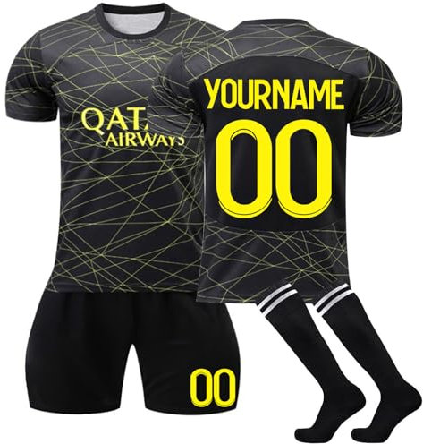 HGWOPGASD Hause/Auswärts Fußball Trikots Trikot Personalisiert Erwachsener Kinder Trikot mit Eigenem Namen & Nummer Shorts Socken Set Fussball Jersey Trainingsanzug A27