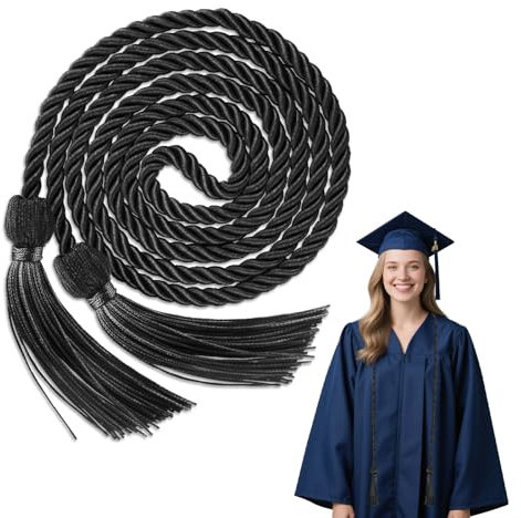 Abschlusskordel, Ehrenkordel, Kordeln für den Abschluss 2025, Ehrenkordel mit Quaste, 170 cm, Abschlussfeier, Ehrenkordel, Abschlussdekoration, für Studenten, Master, Doktorat (Blau)