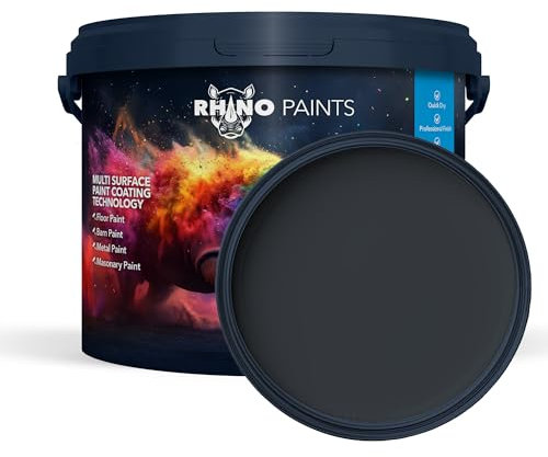 RHINO PAINTS PU350 Dark Grey Polyurethane Paint Coating, 20L, Industrial Grade, For Concrete, Metal and Timber