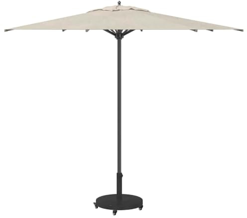 vidaXL Outdoor Umbrella Base Black 48 x 48 x 32 cm Steel, Concrete, Outdoor Umbrella Base, Round, Modern Patio Support, Weatherproof Concrete Shade Stabilizer, UV-Resistant Garden Holder